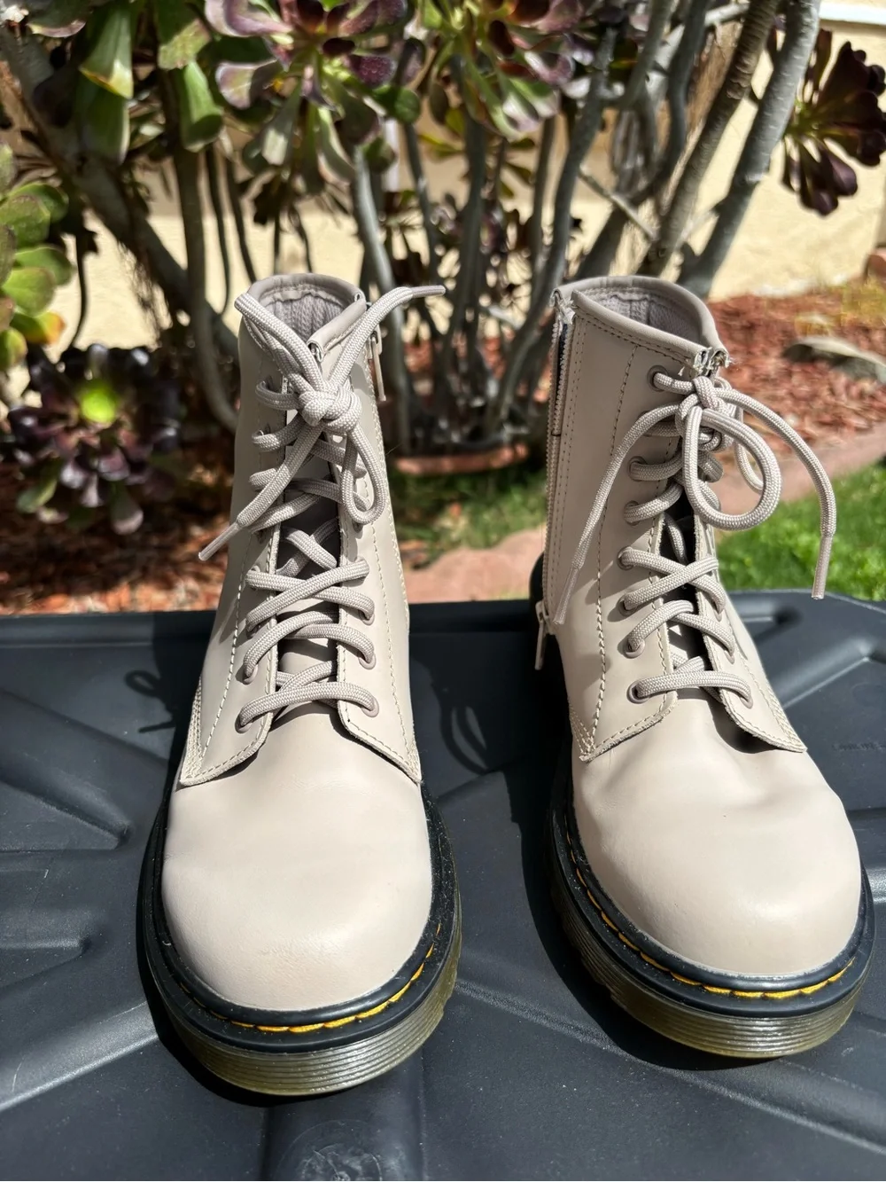 Dr. Martens Light Tan Leather Boots Girls size 3